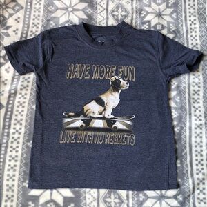 Tag Navy Graphic Tee with Dog on Skateboard